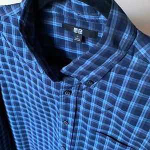 Men’s Small Uniqlo pocket Button down - Blue Plaid - in like new condition